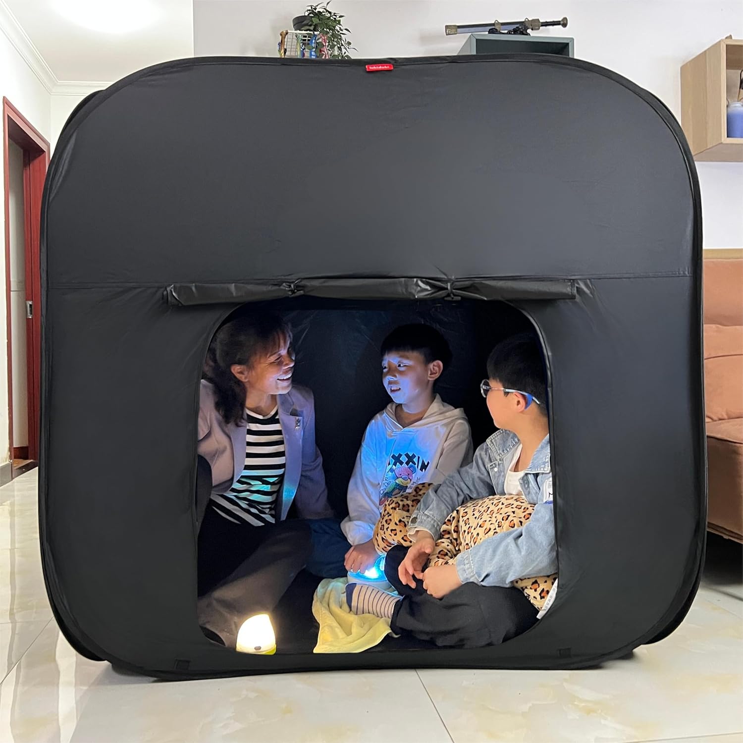 pop up sensory tent Upgraded Extra Large Sensory Tent for Kids 47x47x47in- CPC Certified, – lukidoki