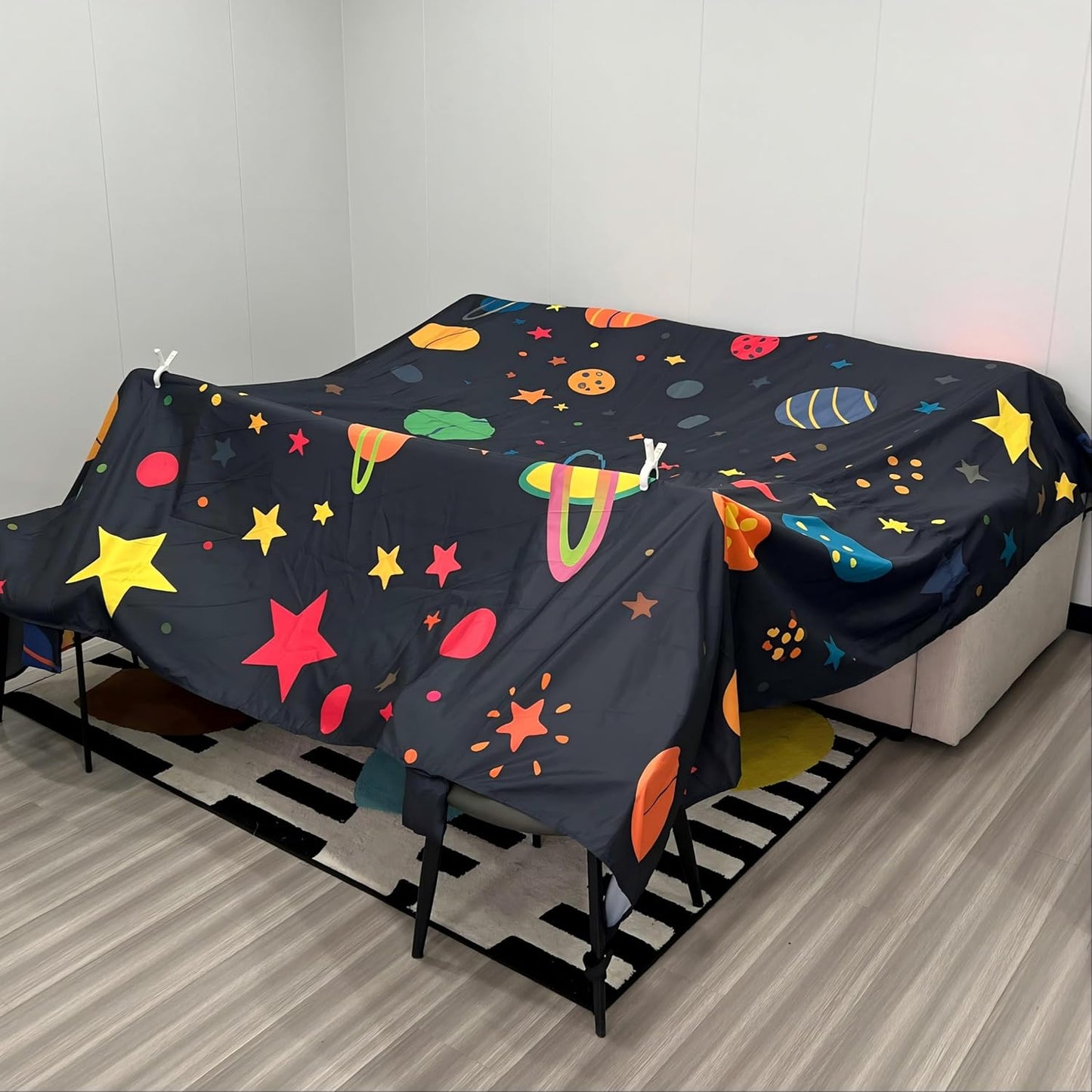 Magic Blanket Fort Building Kit for Kids -Space | Creative Indoor & Outdoor Play Tent | CPC Certified