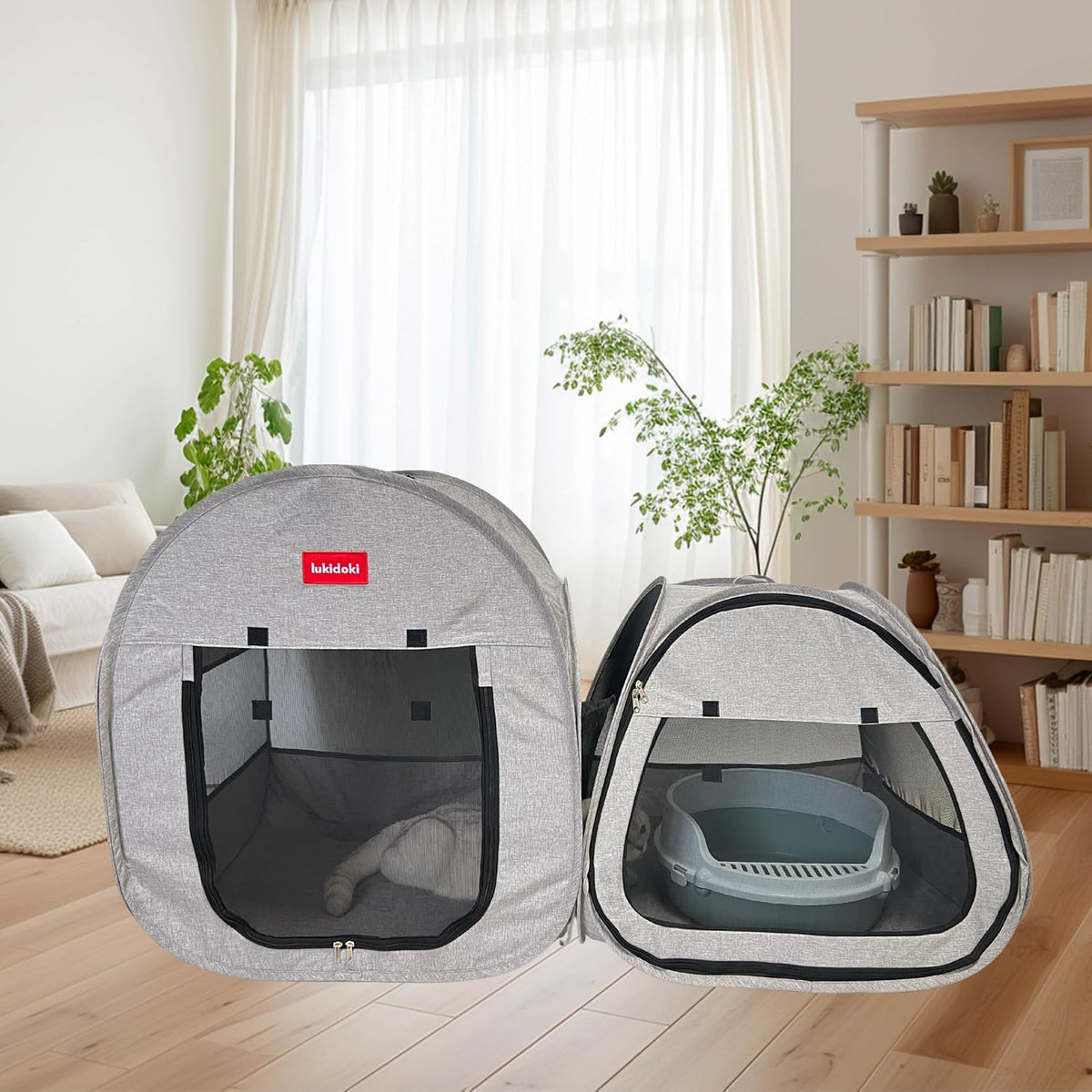 2-in-1 Pop-up Portable Cat Playpen