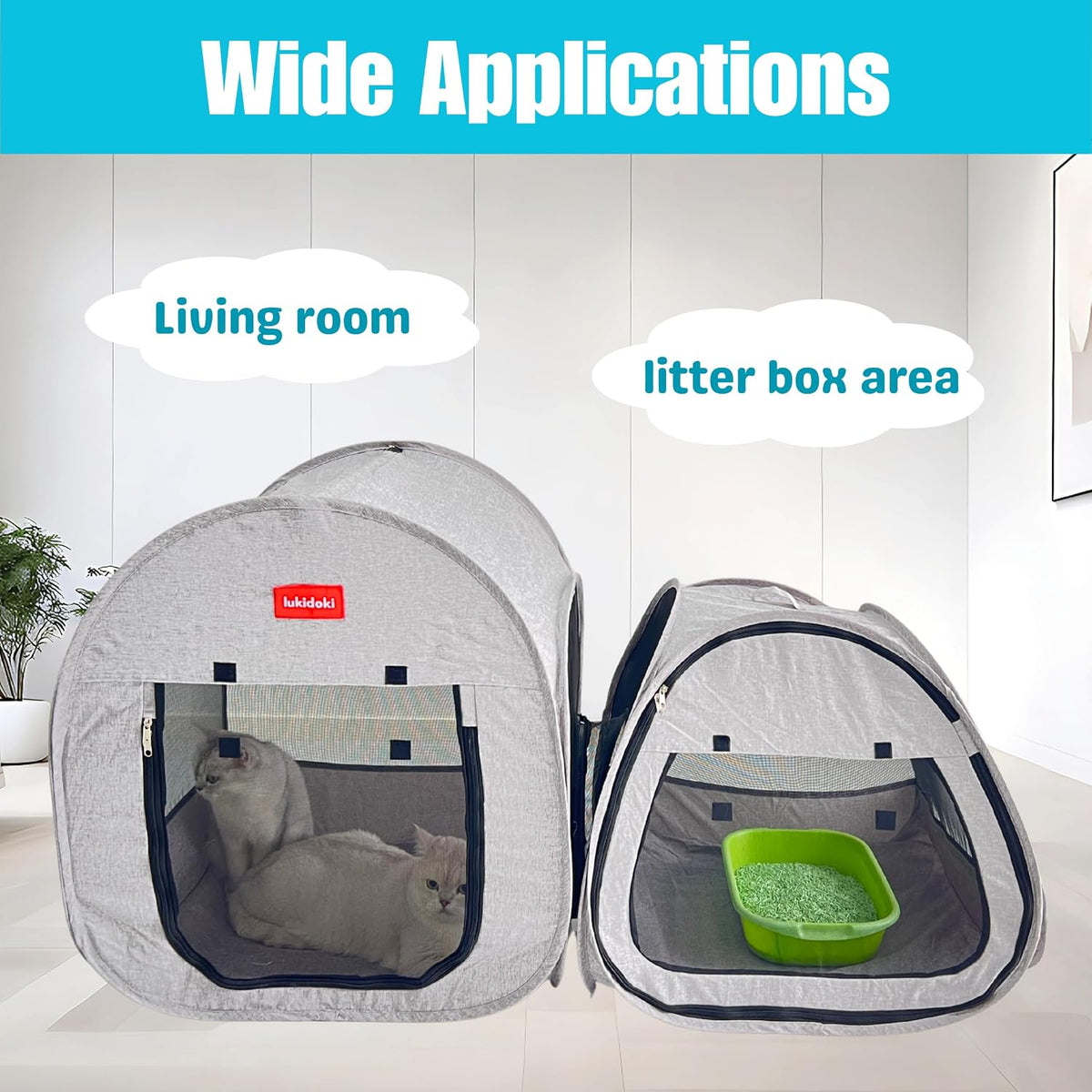 2-in-1 Pop-up Portable Cat Playpen