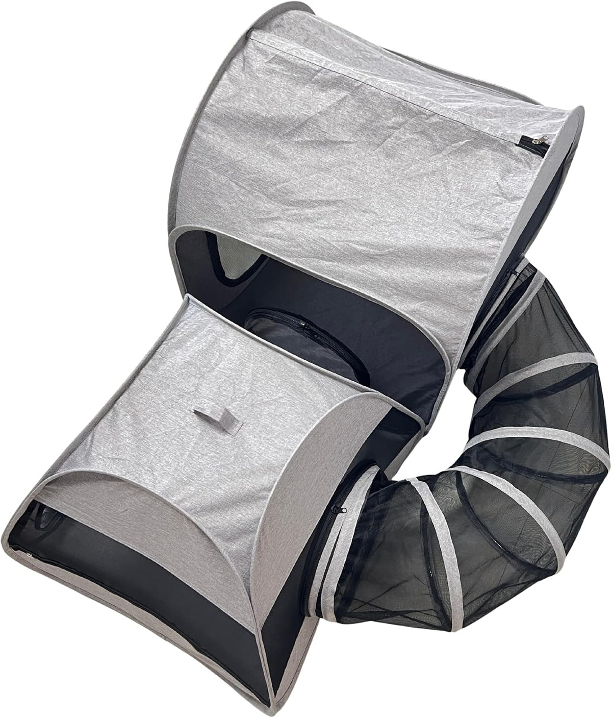 Portable 3-in-1 Cat Playpen with Tunnel- 52"L x 40"W x 28"H