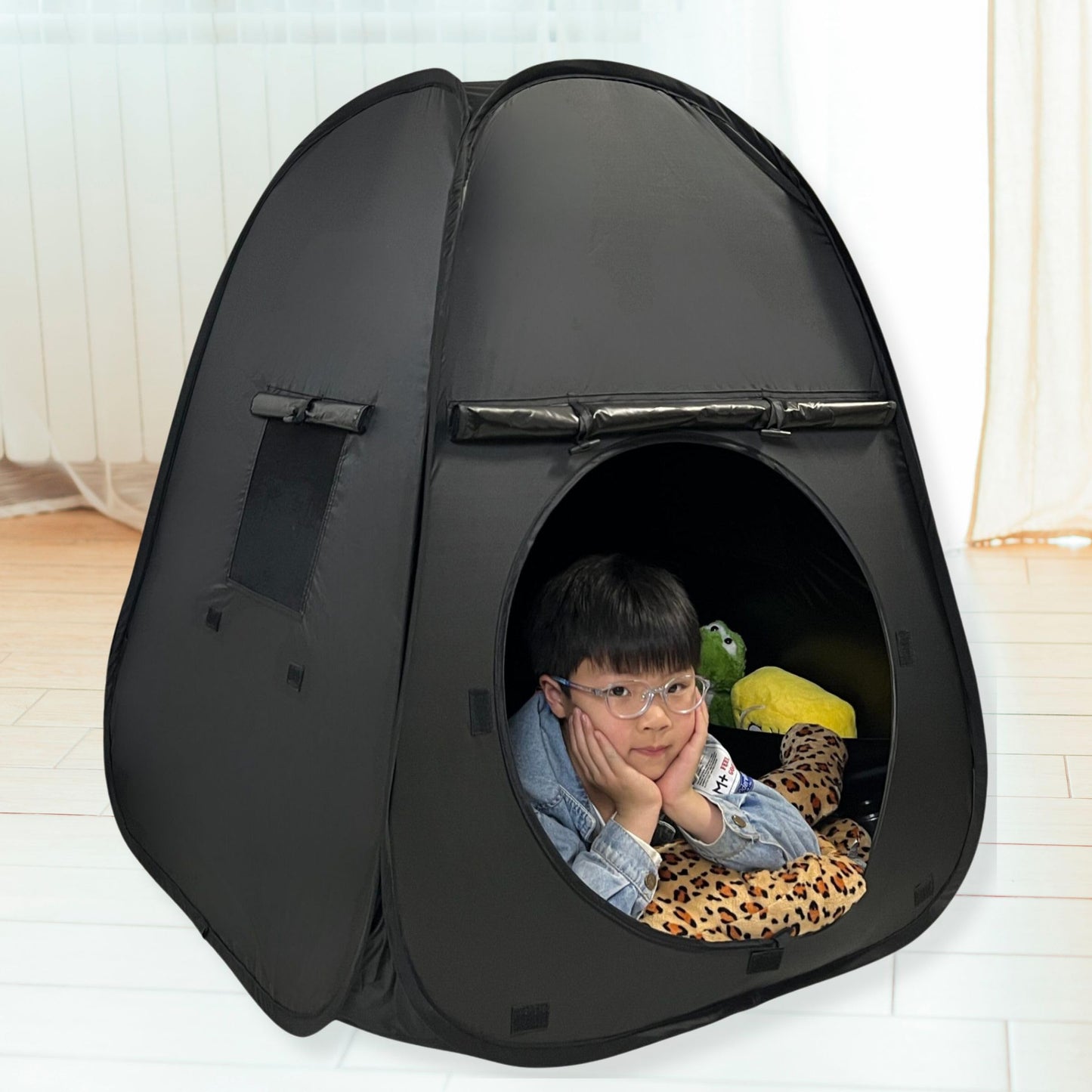 Sensory Tent for Kids 33.5x33.5x39.4 in- CPC Certified, Blackout Calm – lukidoki