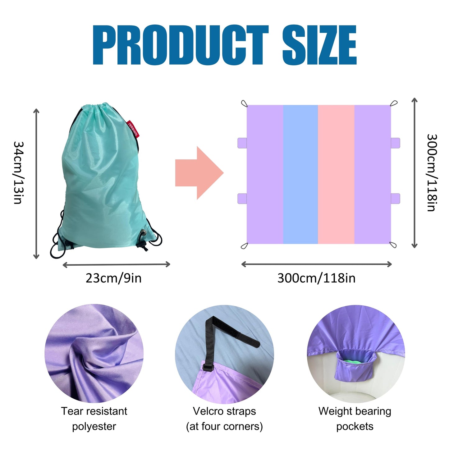 Magic Blanket Fort Building Kit for Kids - Lavender | Creative Indoor & Outdoor Play Tent | CPC Certified