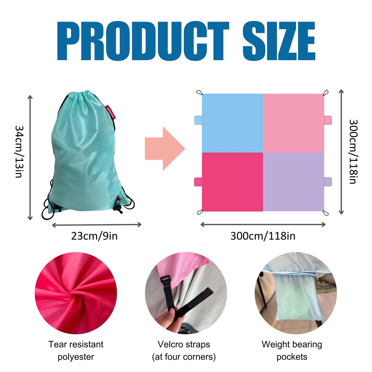 Blanket Fort Building Kit for Kids - Large Lightweight Blanket and Clips with CPC Certification