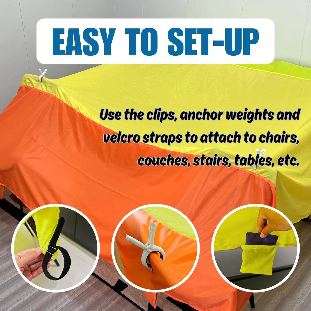 10'x10' Blanket Fort Building Kit for Kids, CPC Certified