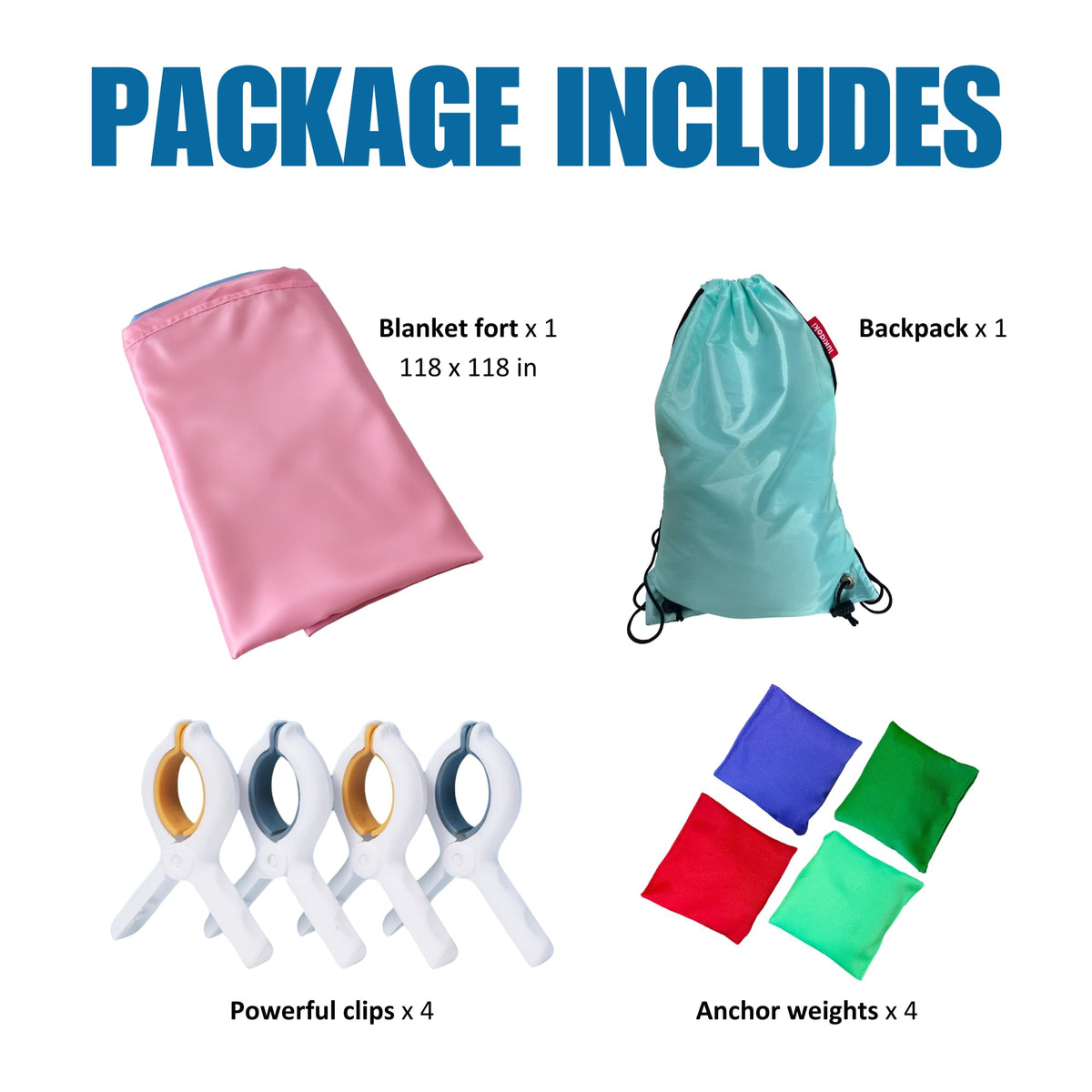 10'x10' Blanket Fort Building Kit for Kids, CPC Certified