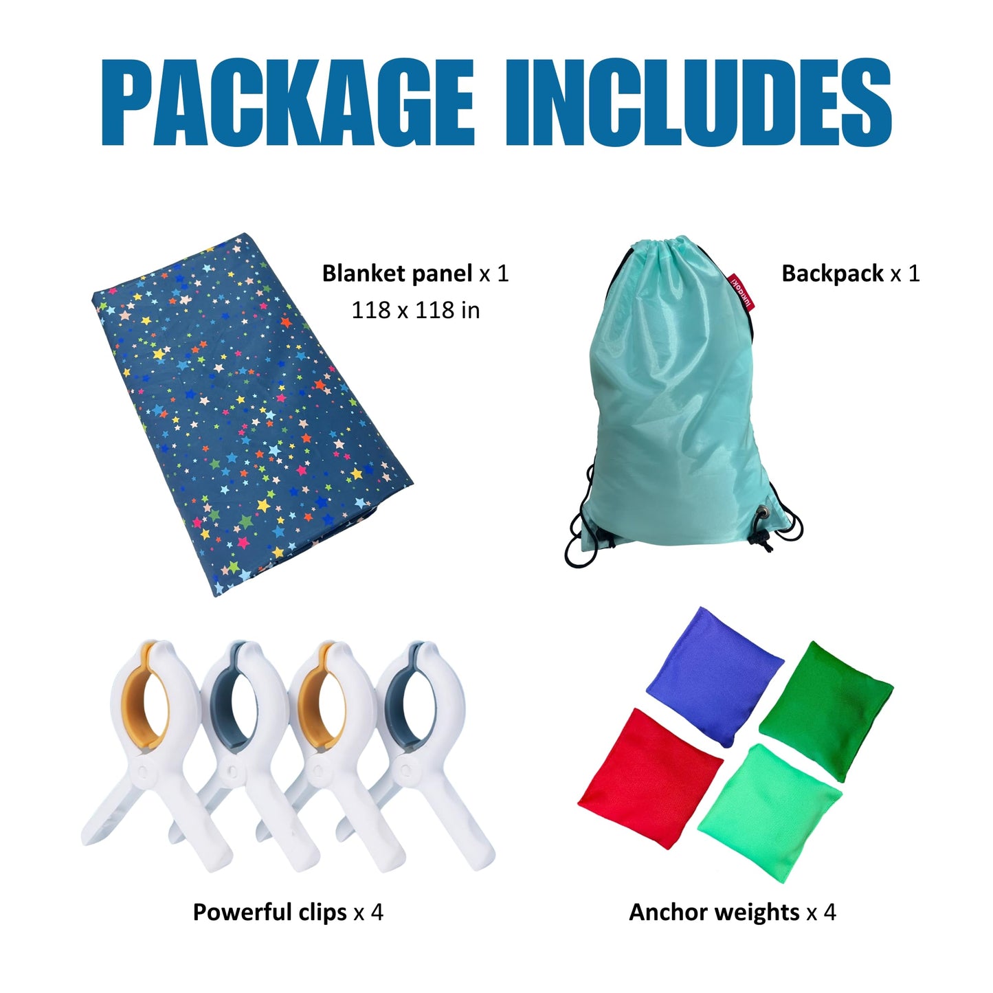 Magic Blanket Fort Building Kit for Kids - Starry | Creative Indoor & Outdoor Play Tent | CPC Certified