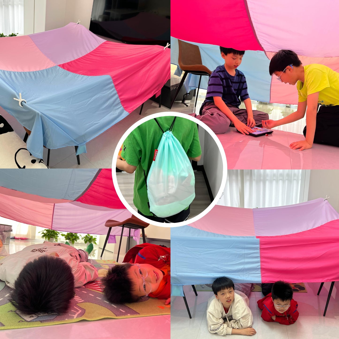 Blanket Fort Building Kit for Kids - Large Lightweight Blanket and Clips with CPC Certification