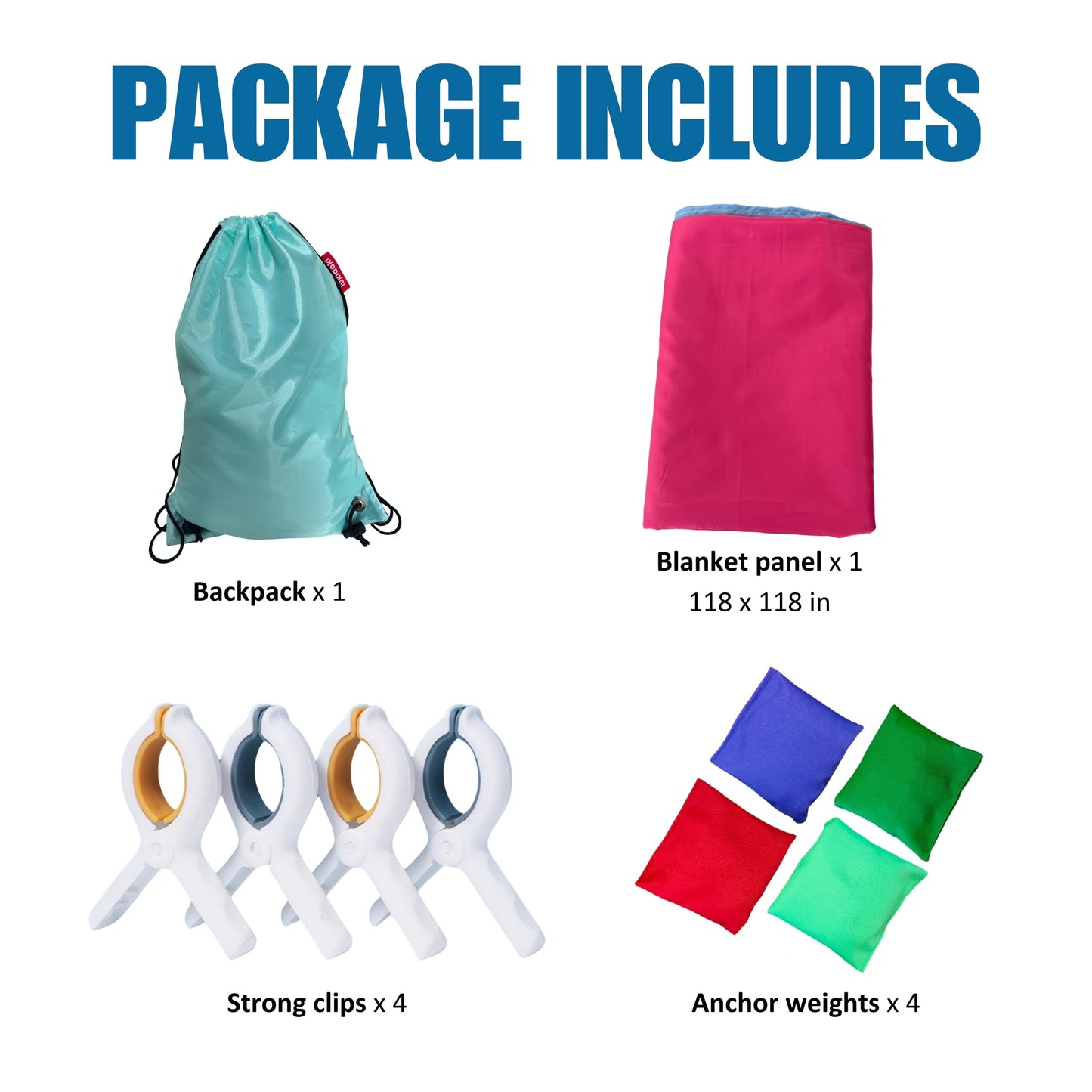 Blanket Fort Building Kit for Kids - Large Lightweight Blanket and Clips with CPC Certification