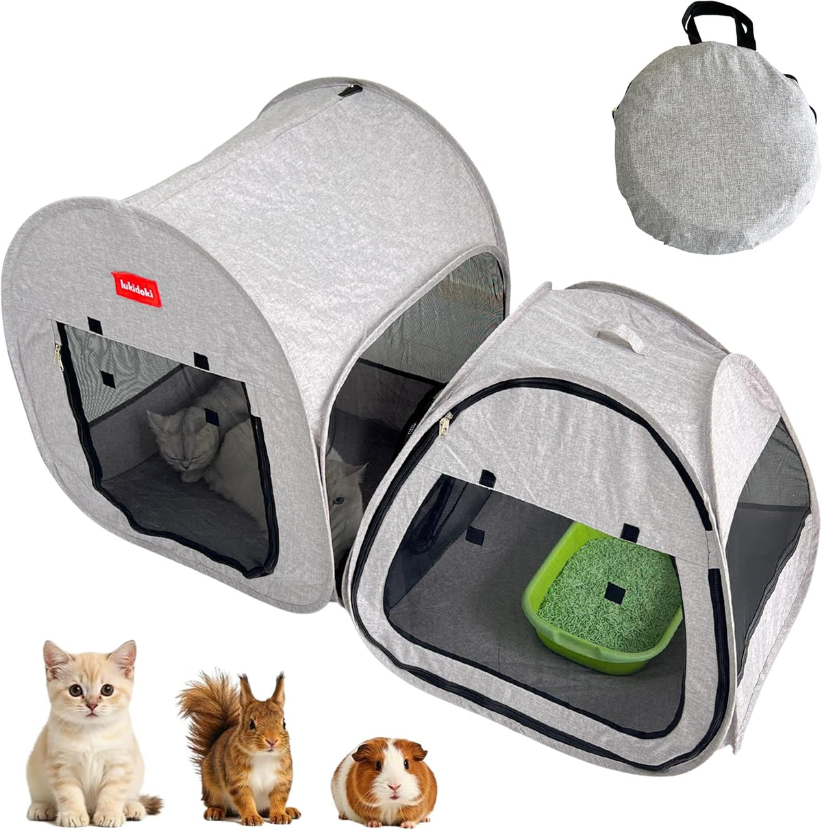 2-in-1 Pop-up Portable Cat Playpen